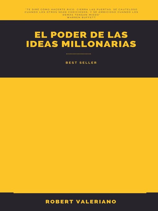 Title details for El Poder de las Ideas Millonarias by Robert Valeriano - Available